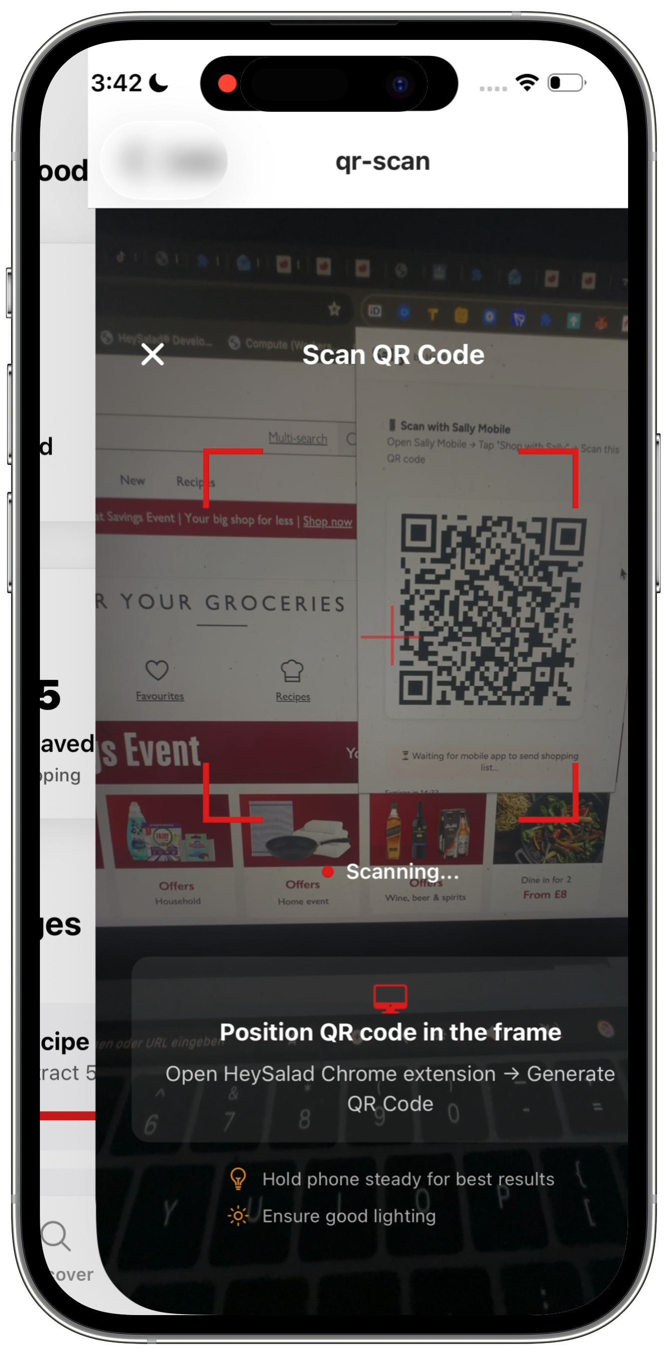 Sync with Chrome Extension